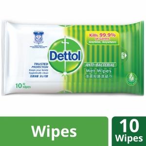 Dettol Anti Bacterial Wet Wipes 10 pcs Pack