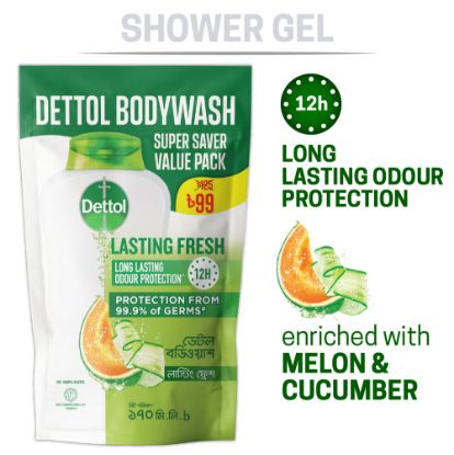 Picture of Body Wash Refill Lasting Fresh with Refreshing Melon & Cucumber Fragrance, 12 Hours Odour Protection 170ml Shower Gel