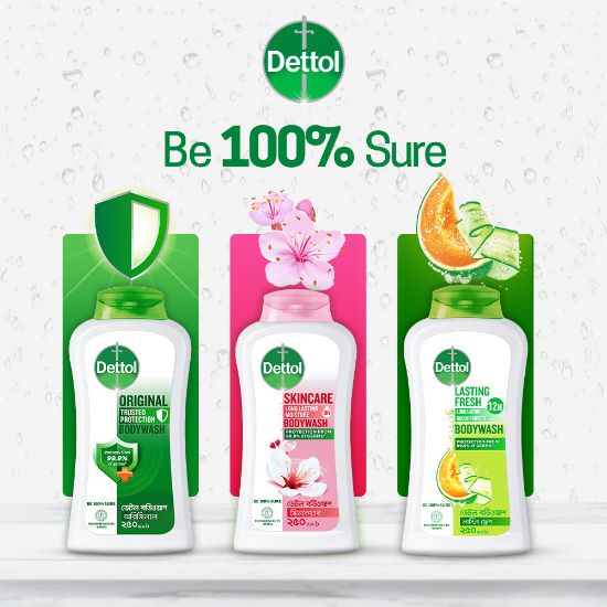 Picture of Dettol Antibacterial Body Wash Loofah Free Shower Gel Original Pine Fragrance with Trusted Protection 250ml