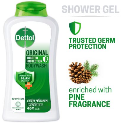 Picture of Dettol Antibacterial Body Wash Original Pine 250ml Shower Gel