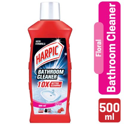 Picture of Harpic Bathroom Cleaner Liquid for Floor, Basin & Tiles, Rose Fragrance- 500ml