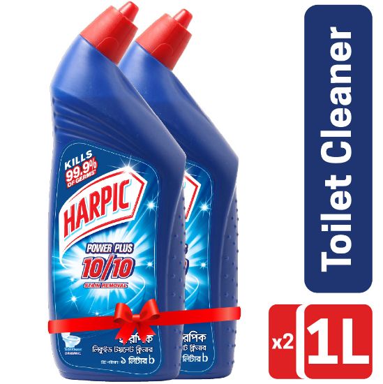 Picture of Harpic Toilet Cleaner 2L (1L X 2), Double Pack Original Power Plus 1010 Stain Remover