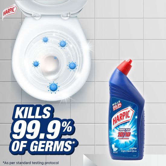 Picture of Harpic Toilet Cleaner 2L (1L X 2), Double Pack Original Power Plus 1010 Stain Remover