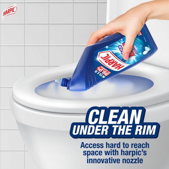 Picture of Harpic Toilet Cleaner 2L (1L X 2), Double Pack Original Power Plus 1010 Stain Remover