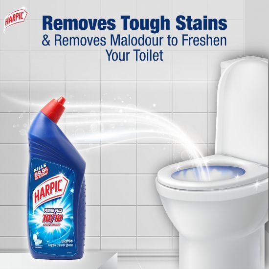 Picture of Harpic Toilet Cleaner 2L (1L X 2), Double Pack Original Power Plus 1010 Stain Remover