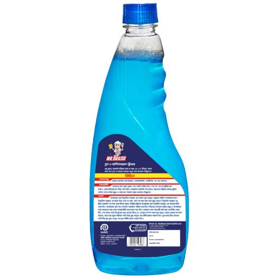 Picture of Mr. Brasso Glass & Household Cleaner Refill 500ml with Ultra Shine Formula for TV, Electronics, Fridge, Laminated Furniture, Mirror, Car Windshield