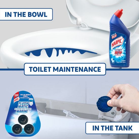 Picture of Harpic Flushmatic Marine In Cistern Toilet Cleaner Blocks (150g) 3pcs