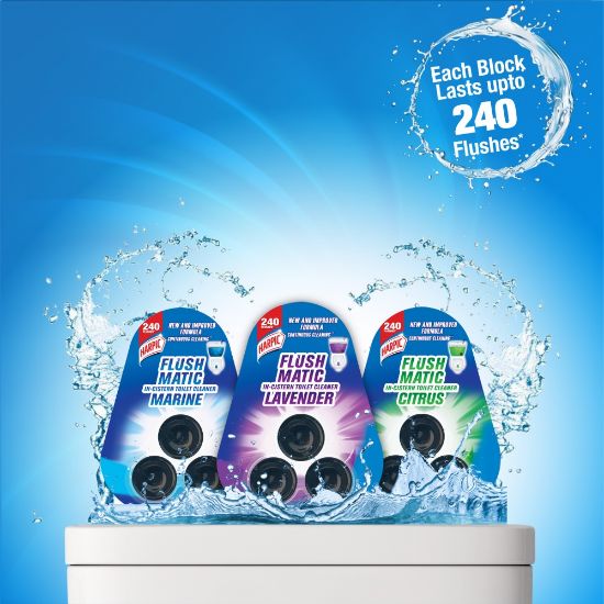 Picture of Harpic Flushmatic Marine In Cistern Toilet Cleaner Blocks (150g) 3pcs