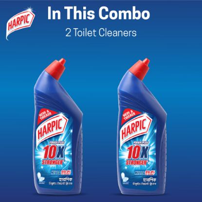Picture of Harpic Toilet Cleaner Liquid 750ml(750 ml X 2) Original Power Plus 10/10 Stain Remover